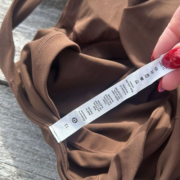 Lululemon Align Bodysuit Java Brown thong cut size 12 NWT - Picture 7 of 8